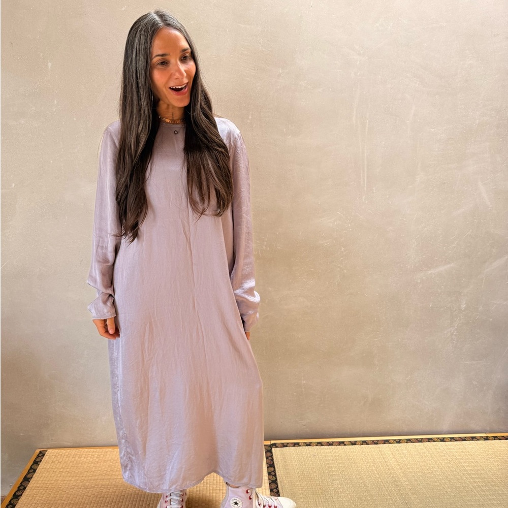 American Vintage Long Sleeve Maxi Dress in Light Lavender